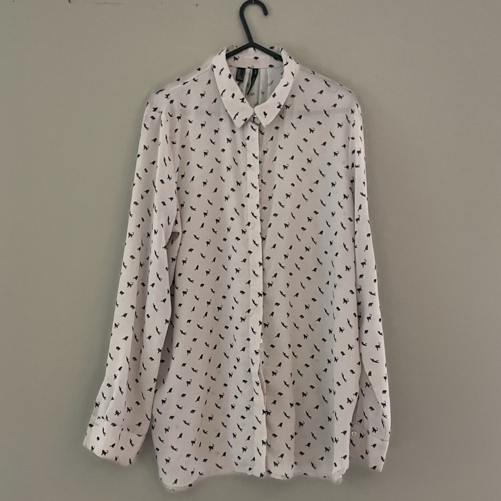 Mango‎ Women’s Blouse with Cats | Great condition